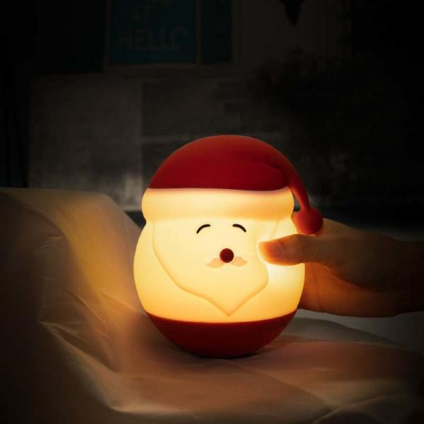 Рождественский свет для детей Лампа Милая лампа 16 цветов Нажимный силиконовый детский ночной свет USB перезаряжаемые детские ночные огни