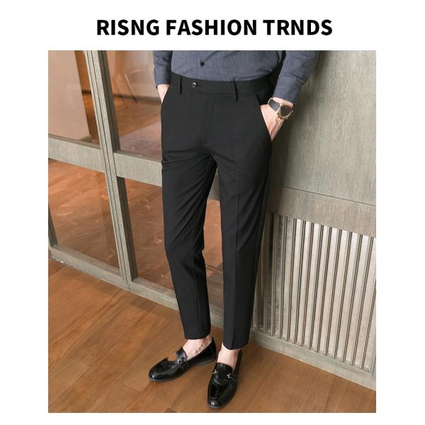 Декорация кнопок Зимние деловые брюки для мужчин Количество 200 Дизайн стиль Slim Fit