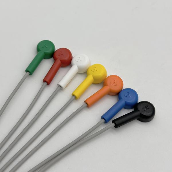 7 Cable Holter de chumbo para GE SEER 1000 Snap Connector 2104813-001 1,1m