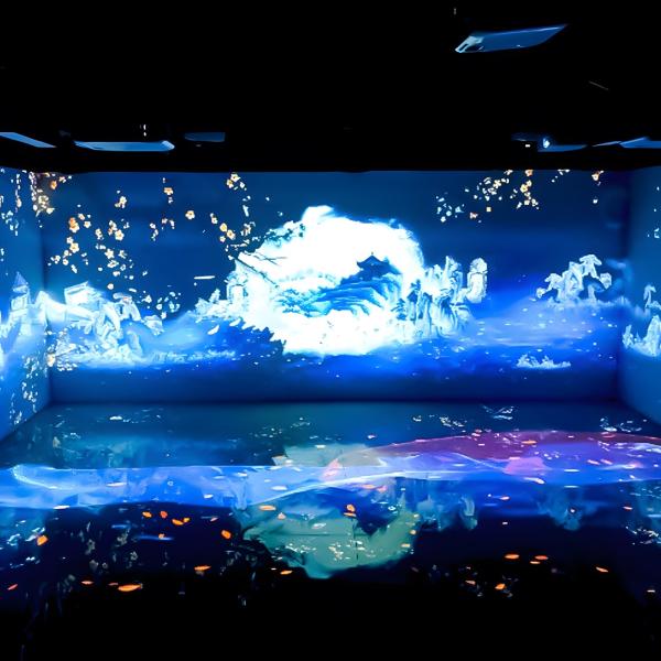 Indoor 7d Interactive Projector Wall Floor Holographic Projection For Restaurant