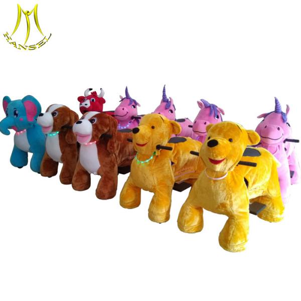 Hansel motorized plush riding animals coin operated children rides car attractions for children