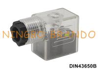 Conector de válvula transparente do solenoide de 2P+E MPM com indicador do diodo emissor de luz