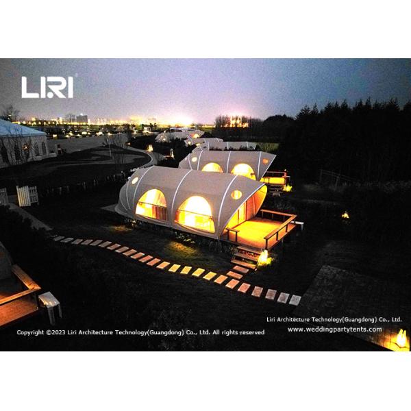 Outdoor Waterproof Luxury Glamping Tents Shell Shape For Bathroom