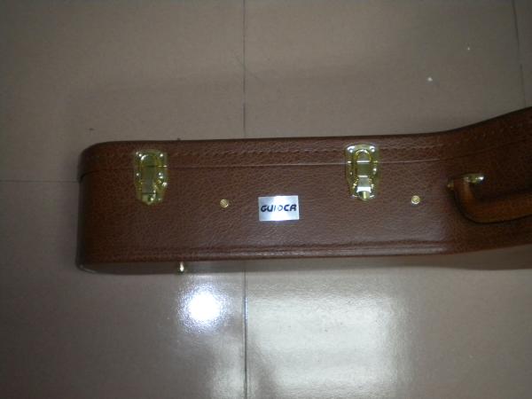 Brown Plywooden 38'' Guitar Rack Case 13cm Neck  Thick Plush Lining