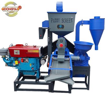 yifeng AGRO 20hp Combined Commercial Water Cooled diesel Type Rice Mill Machine 650kg-1500kg