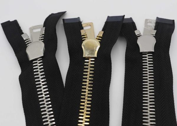 28 Inch Reversible Long Heavy Duty Metal Zippers Gold And Silver Teeth For Bags