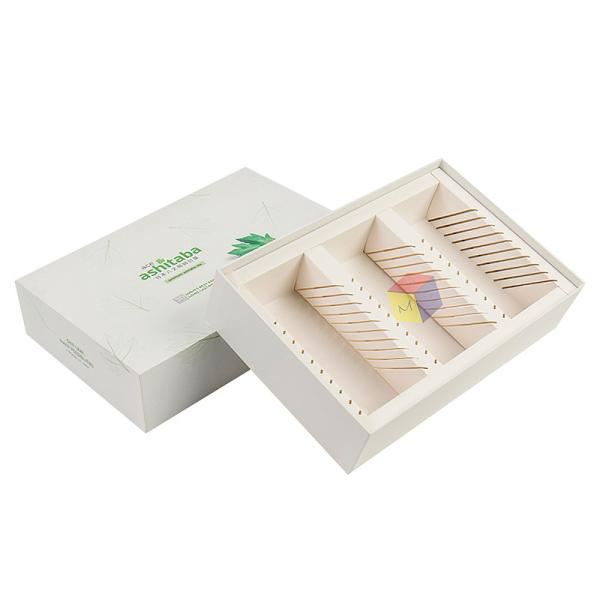 Couvercle et base de sac à thé recyclés Boîte d'emballage Carton robuste avec séparateur de papier