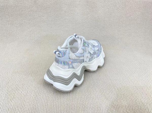 Silver Lace Pearl Women Sneakers Mesh Turbo Shoes Casual And Running