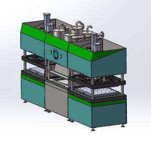 Machine de fabrication de boîtes à repas à usage unique entièrement automatique