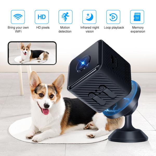 Small camera monitor built-in microphone sound detection anti-theft device high intensity night vision monitor