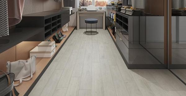 Artificial Villa Glazed Porcelain Ceramic Wooded Floor Tiles Building Materials 48 X 8 Size White Color