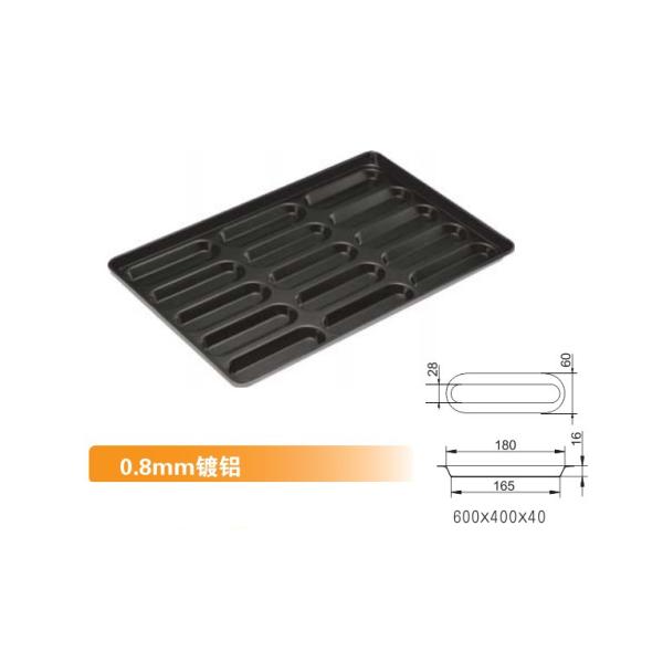 RK Bakeware China Custom антипригарный алюминиевый стальной противень для выпечки булочек для хот-догов