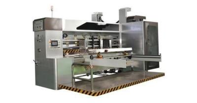 Four Color Flexo Printing Slotting Die Cutting Machine With Automatic Lead Feeder