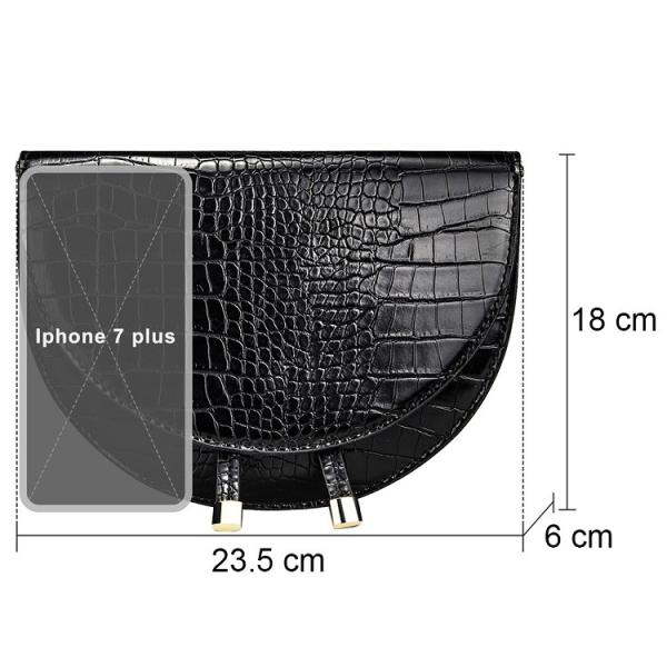 Womens Small Black Pu Leather Saddle Bag Handbags Crossbody