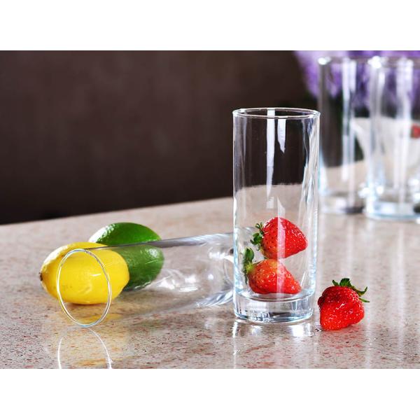 Straight Side Glass Drinking Glasses 340ml 12oz Great For Patio / Poolside
