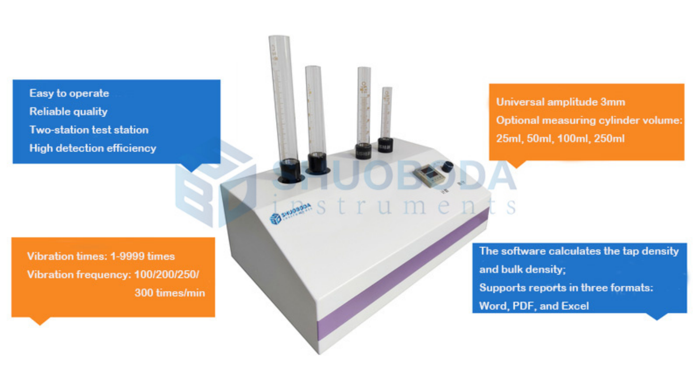 DT-8 Powder Tapped Bulk Density Apparatus Amplitude 3mm