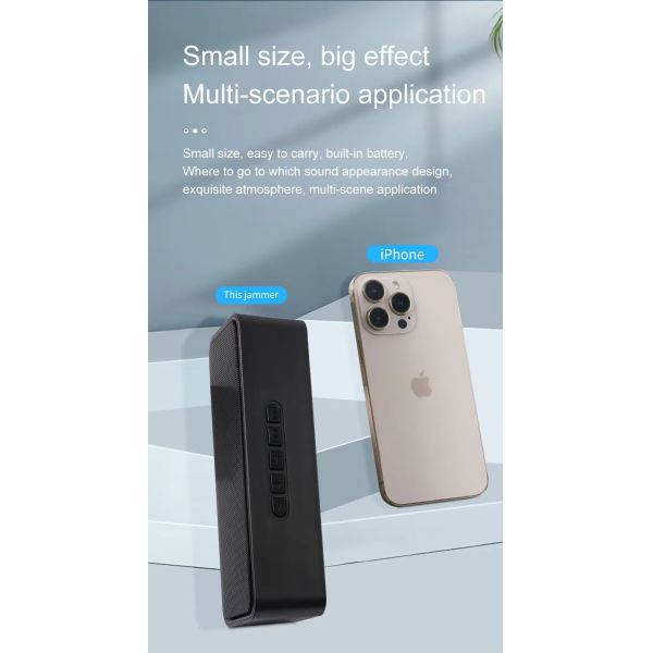 Wide Angle Audio Recording Blocker 180 Degree Coverage Cell Phone Jamming Device
