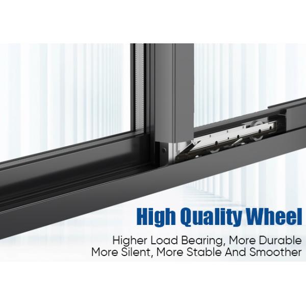EPDM 6063-T5 Aluminium Double Sliding Doors Heavy Duty With Soundproof