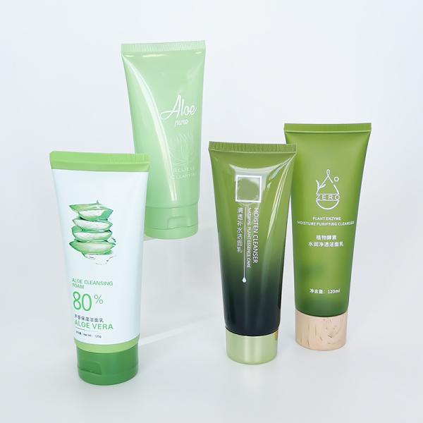 PE/HDPE/LDPE/100% Sugarcane/ 100% Wheat StrawMaterial Green Soft Plastic Tube for Cosmetics 50ml 60ml 80ml 100ml 150ml 200ml