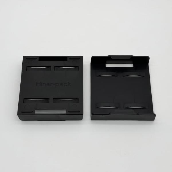 4 Inch ESD Black PP Waffle Pack Clip 5+1