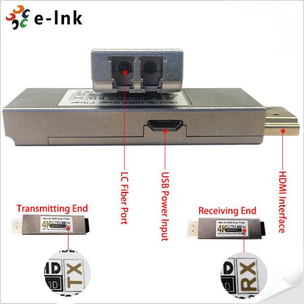 Mini prolongamento ótico de 4K HDMI com multi modo 300 medidores de conector do LC