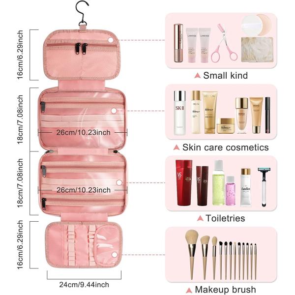 Portable Travel Black Makeup Cosmetic Case Bag Cosmetic Bag Makeup Toiletry Bag Travel Organizer