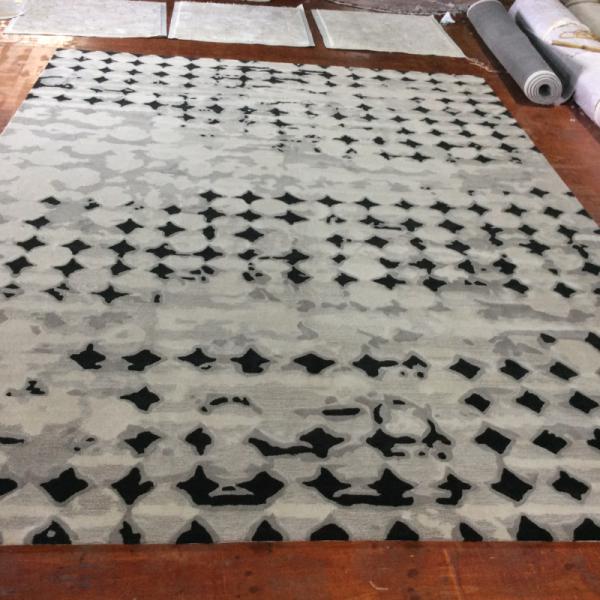 Custom Meadow Rugs Handmade Ployster Green Grass Area Carpets and Rugs for Living Room