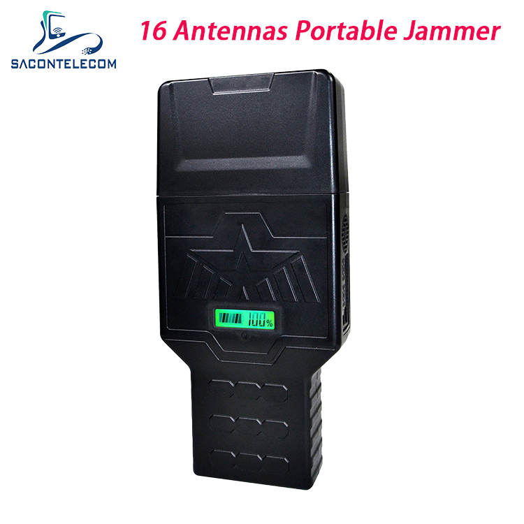 Jammer сигнала портативных каналов блокатора 16 Jammer сигнала 12W WiFi 2.4G 5.8G GPS Handheld