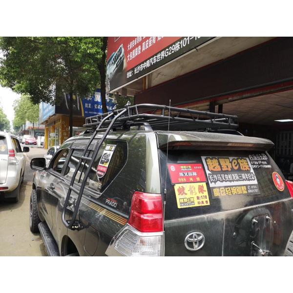 Universal Iron Steel SUV Side Ladder For Round Tube Roof Basket