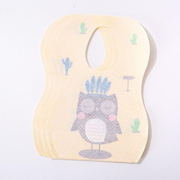 Anti Bacterial 24.5*34.5cm Waterproof Disposable Baby Bib