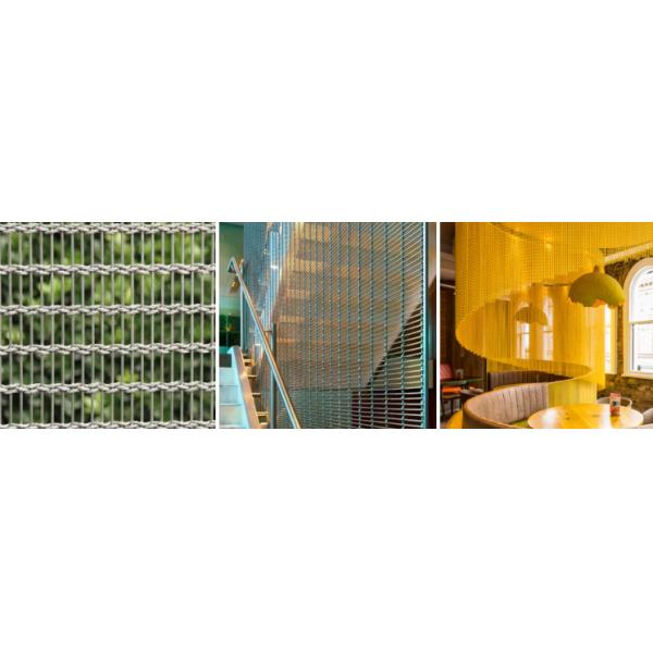 Flat Crimped Wire Grille Diamond Wire Mesh Weave Mesh Elevator Decorative