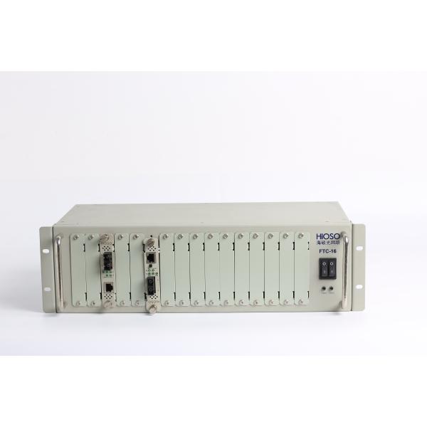 HiOSO White 3U Rack 16 Slots Media Converter Chassis Dual Power Supply Fiber Converter Rack