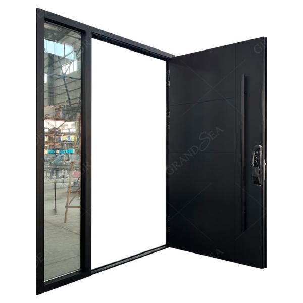 Invisible Hinge Aluminum  Glass Pivot Door American Style Entrance Door Security Door