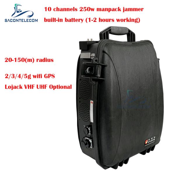 150m distancia mochila bloqueador de señal de teléfono móvil
