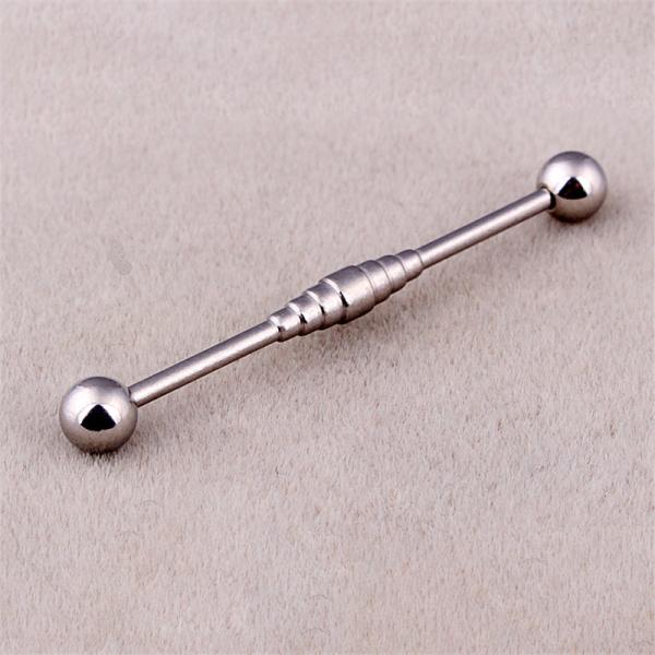 Stainless steel multi spiral industrial barbell ear piercing body jewelry
