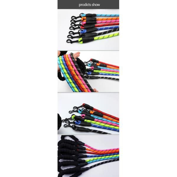 Leashes para mascotas con mango acolchado Color personalizado Portátil cómodo cuerda de nylon libre reflectante