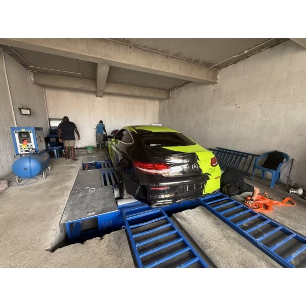 Cartesykj 4WD Horse Power Machine Automotive Power Performance And Chassis Dynamometer Machine 2000hp 2 eddy currents adjustable wheelbase in Uganda