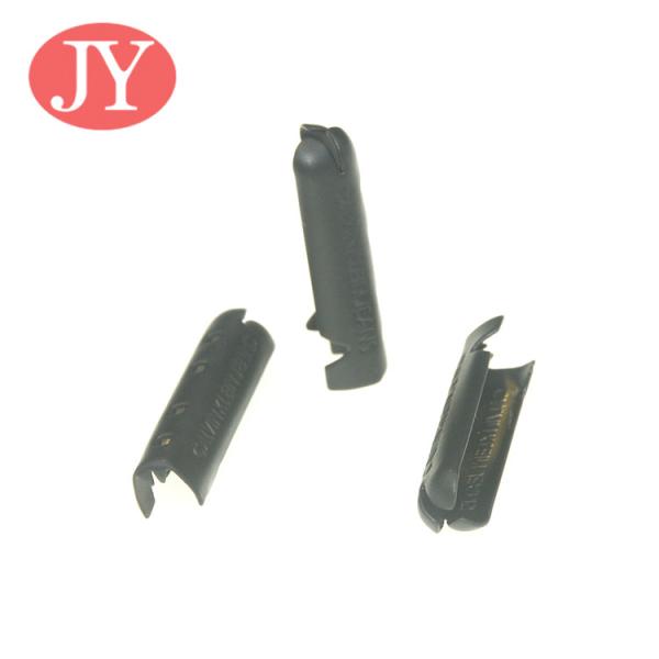 jiayang fashion customized logo black color matte black engraved metal aglet draw cord end aglet for 3.0mm cord hoodies
