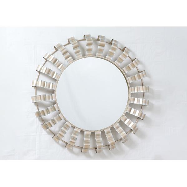 Decorative Round Hanging Sunburst Metal Wall Art Mirror