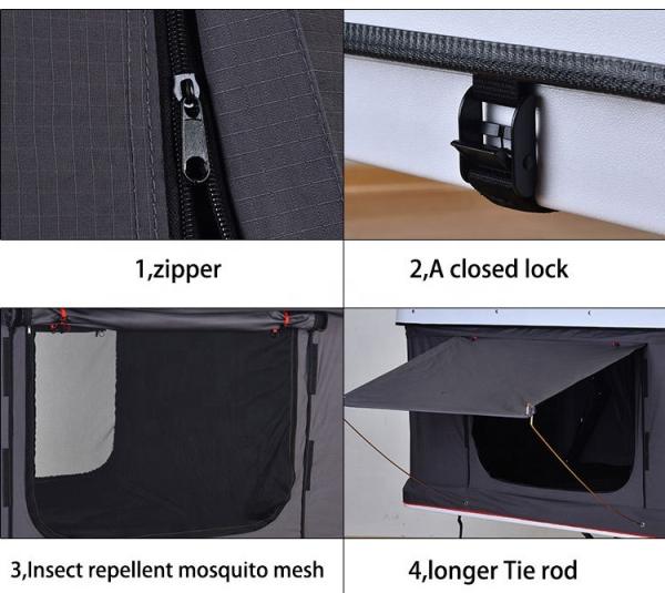 ABS Hard Shell Outdoor Car Rooftop Tent for Jeep SUV Truck Van Pop-up Design for Camping for SUV Roof Top