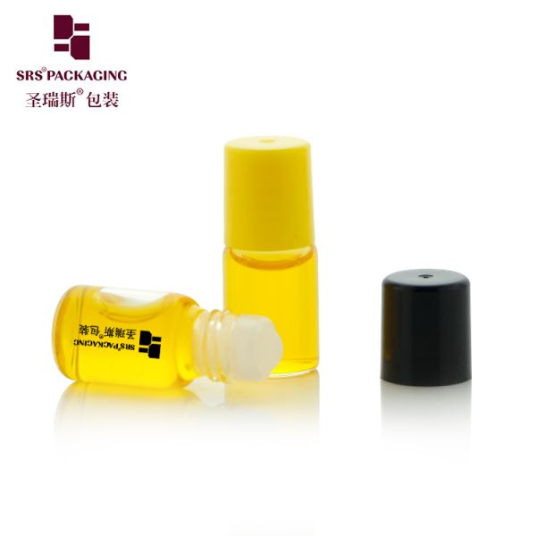 Empty Clear Perfume Roll-On Bottle 1ml 2ml 3ml 5ml Glass Roll-On Bottle Sample Roller Ball Plastic Cap PP Plastic Ball