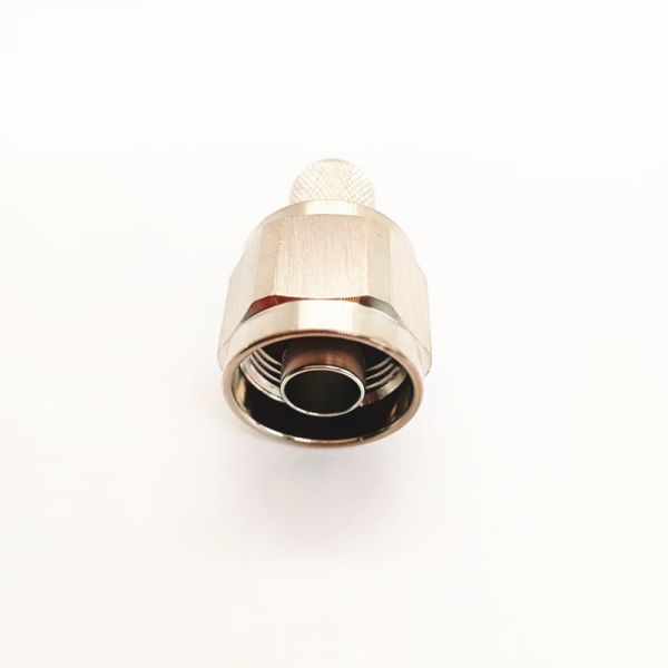 N Type Male Crimp RF Connector Gold-plated Brass for LMR400 Coaxial Cable with DC-6GHz Frequency Range