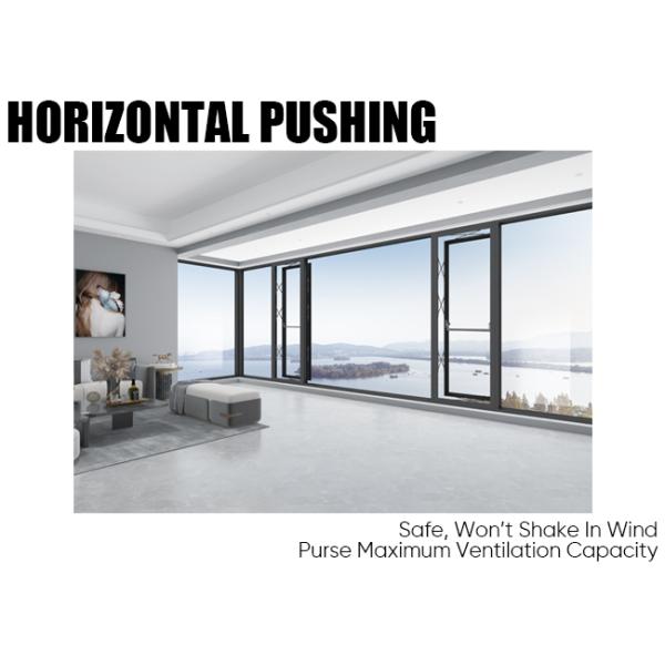 Thermal Insulated Aluminium Frame Double Glazed Windows 1.8mm Soundproof
