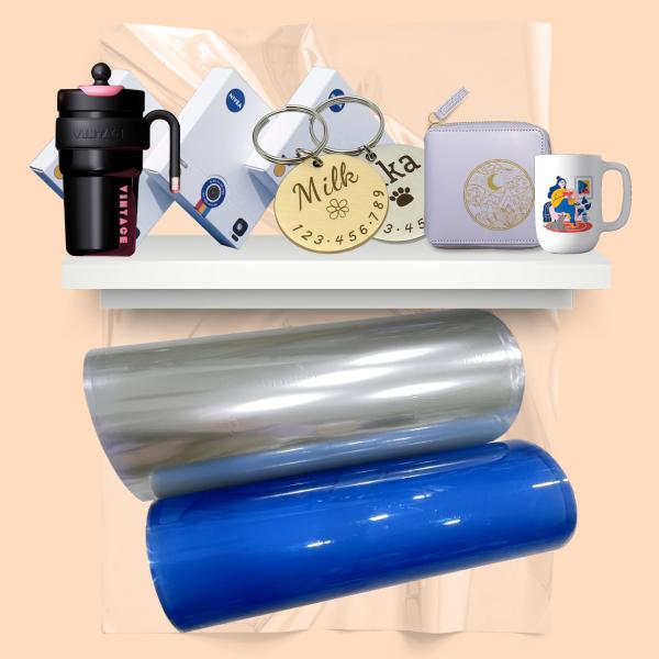 PET UV DTF AB Film For Pressure Sensing Label On Gift Boxes for uv dtf printer