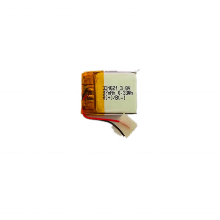 MSDS Certified 3.8V 87mAh Lithium Ion Battery with 500-Cycle Life and 12-Month Warranty