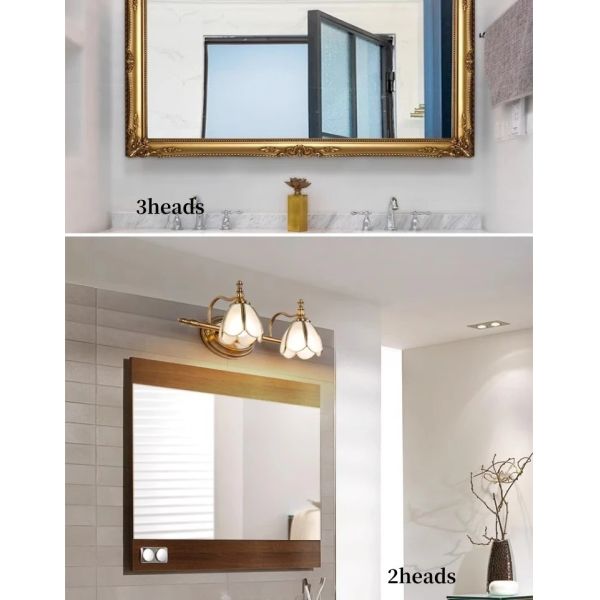 LED American vanity Mirror Headlight multicolor mirror cabinet Glass Wall lamp mirror wrought iron lamps (WH-MR-71)