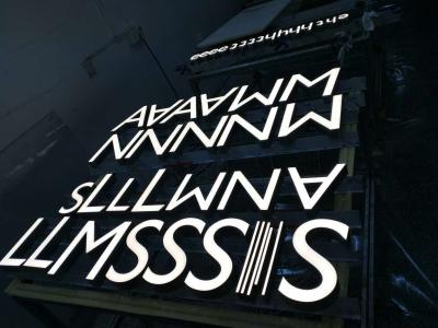 Illuminated 3D Front Lit Channel Letter Sign 30-50mm For Office Decoration