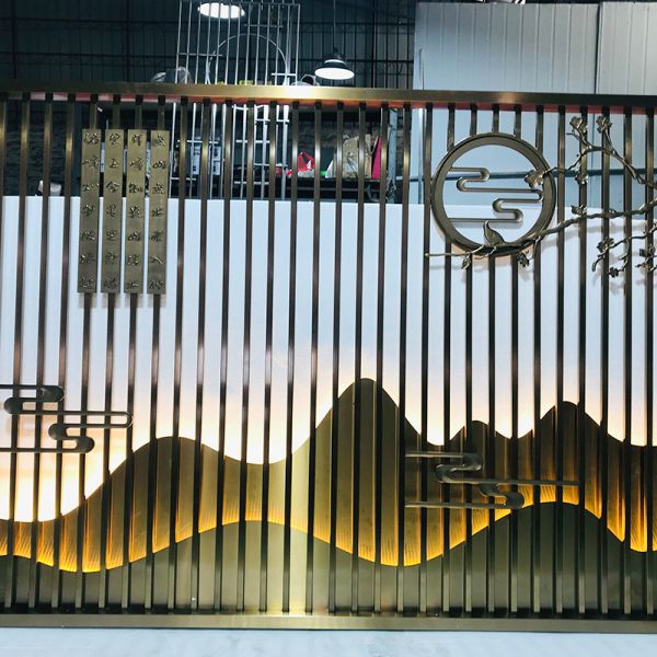 Heavy Duty Stainless Steel Screen Partition Freestanding Metal Room Divider Easy Assemble