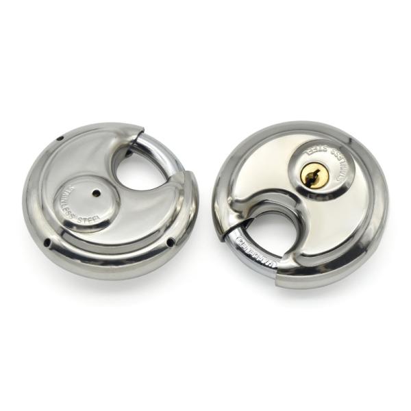 Waterproof Stainless Steel Disc Lock With Key With 8 Inch Shackle Outdoor Padlock