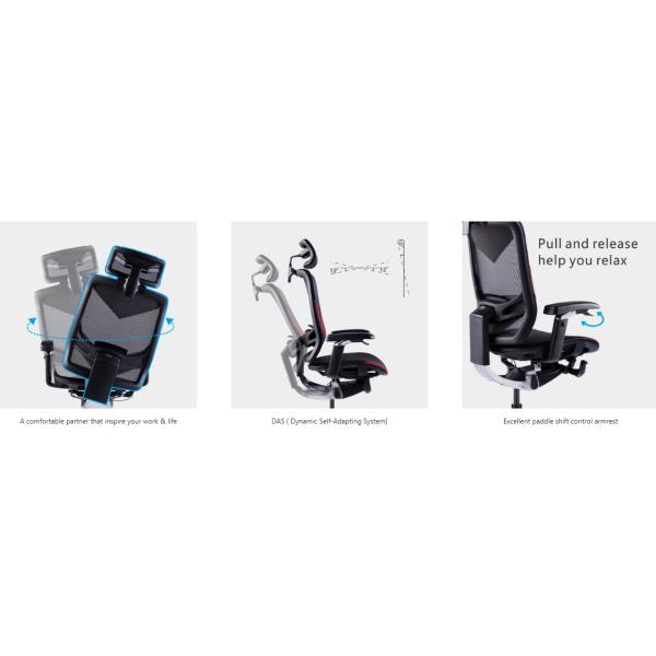 Premium Ergonomic Office Chair Ergo Swivel Staff Mesh Lumbar Support Esports Gaming